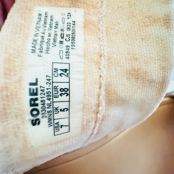 Sorel Kinetic Impact Slingback Heel Sandals in Honest Beige/Honey White size 7 - Picture 7 of 9